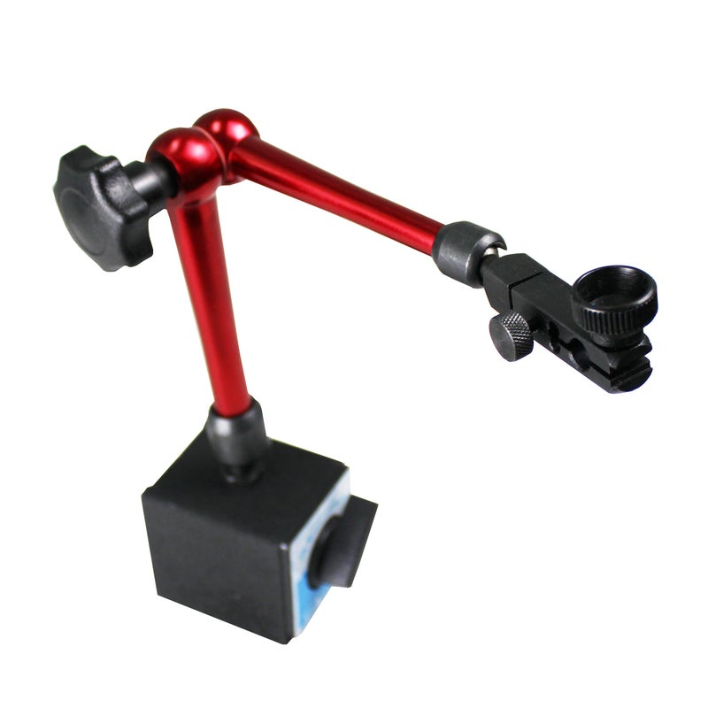Hardware Factory Store HFS (R) 132 رطل / 60 كجم أقصى سحب قطر ثقب التثبيت 8 مم قاعدة مغناطيسية قابلة للتعديل حامل مؤشر اختبار معدني مستوى رقمي 14" - حامل أدوات - Image 5